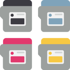 Printer Cartridges Outline Svg File, Free Vectors File